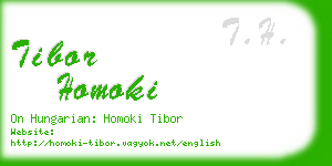 tibor homoki business card